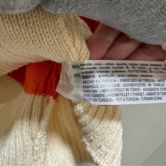 ZARA Multicolor Striped Rib Knit Cardigan sz M - Picture 6 of 6